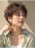 ショートパーマ/ランダムカール/時短ヘア