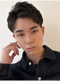 センターパートツーブロックアップバングサーフカールマッシュ