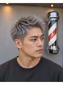 シルバーアッシュ×スパイキーショート
