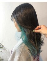 ヘアメイク オブジェ(hair make objet) インナー　green 韓国スタイル