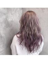 シェリール(CHERiR)&nbsp;バレイヤージュ・グレージュ×ラベンダー☆ブリーチ3回以上