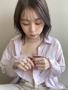 エマエコル(Emma ecole) Emma ecole 2wayバング 鎖骨ミディ 切りっぱなしボブ by.高橋