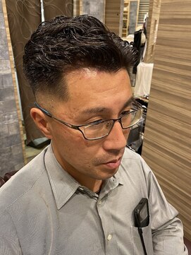 銀座マツナガ 浅草店 40代50代好感度爽やか短髪ビジネスフェード