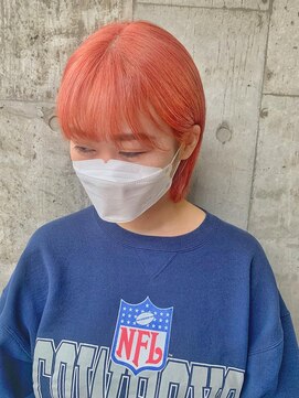 アルカナ 明治神宮前原宿(ARCANA) オレンジカラー　オレンジベージュ　ウルフカット　ボブ