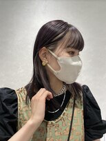 インナーカラー前髪ハイライト髪質改善トリートメント