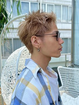 ディフィーノ 青山(DIFINO) 【DIFINO 青山】メンズ/スパイキーショート/アッシュブロンド