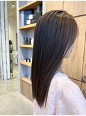 ふんわりアッシュブラウン×美髪ストレート