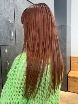 アイティーバイアルバム 下北沢店(IT by ALBUM) オレンジブラウン_斜めバンググレージュカラー_ba460021