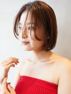 ニコ トウキョウ ヨコハマ(nico) 顔まわりレイヤー/切りっぱなしボブ/ミディアム