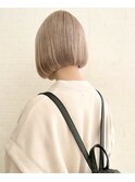 ミルクティーベージュ×ボブ