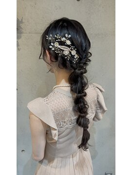 ブルーメ(Blume...) フワフワ編みおろし/パーティーヘアセット