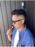 スキンフェードオールバック