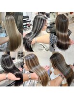 ブレンド 渋谷(BLend)&nbsp;黒髪ボブルフネビージュ小顔ワンレンスペインカール