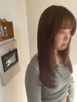 アクイール(ACCUEILLIR)&nbsp;レイヤーカット×ブリーチなしダブルカラー　ブラウンベージュ