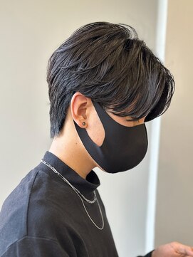 エルマーク 渋谷(L-MARK) センターパートニュアンスパーマ韓国カルマパーマコンマヘア