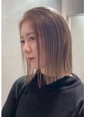 ボブ×ナチュラルグレージュ［福岡/天神/美容室/ダブルカラー］