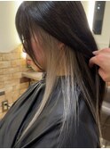 海外ヘアーハッシュカットレイヤーカットハイライトカラー