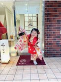 七五三★3歳被布着付け、ヘアーメイク
