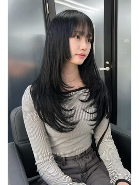 ランズ(LANDS) 姫カットザクザクレイヤーカット 【韓国ヘア 大阪 梅田】