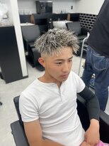 リッチ バイ ラピス(RICH by Lapis)&nbsp;ホワイトメッシュツイストジェットモヒカン