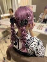 ヘアセットサロンコト(Hair Set Salon KOTO) ツイン編みおろしヘアアレンジ