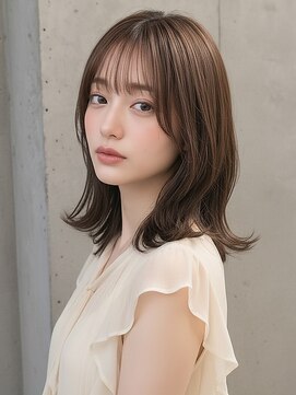 カバーヘア ブリス 大宮西口(COVER HAIR bliss) 夏カラーブリーチなしミディアムレイヤーくびれヘア小顔p大宮