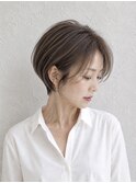 白髪ぼかしハイライト