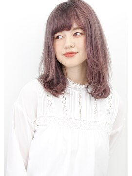 ヘアサロン ガリカ 表参道(hair salon Gallica) 『 ラベンダーグレージュ ＆外国人風切りっぱなし 』ミディアム