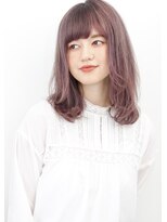 ヘアサロン ガリカ 表参道(hair salon Gallica)  『 ラベンダーグレージュ ＆外国人風切りっぱなし 』ミディアム