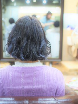 ノチ(Noci) 【Noci】ブルー×メッシュ×ボブ