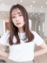 エースハバナ 渋谷(1 HAVANA)&nbsp;20代30代大人かわいい斜めバンググレージュカラー小顔前髪ボブ