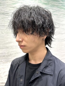 ヨシザワインク プレミアム 横浜 桜木町店(YOSHIZAWA Inc. PREMIUM) 無造作ツイストスパイラルウルフウザバング理容室バーバー