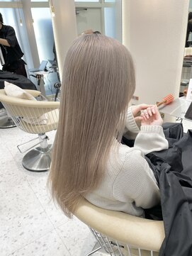 ロンドシェリ 仙台(Lond Cheri) ハイトーングレージュ ケアブリーチ ダブルカラー 髪質改善 韓国