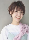 小顔揺れ髪ショート/ショートボブ/耳かけショート