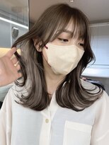 サイン 渋谷(SIGN)&nbsp;レイヤーカットインナーカラーイヤリングカラー色落ち綺麗表参道