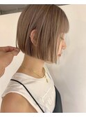 ベージュ/ハイトーン/レイヤー/ボブ/立川/髪質改善/ヘアセット
