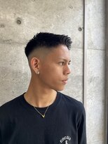 レンゲン(LENGEN)&nbsp;束感刈り上げビジネス七三ツーブロックアップバング１２９２