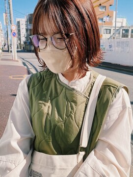 ディライト(Delight) 切りっぱなしボブ＊ピンクカラー