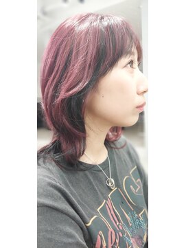 アース 菊名店(HAIR&MAKE EARTH) アシンメトリーのブリーチローライトカラー