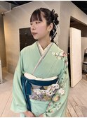 成人式ヘアセット卒業式ヘアセットツインアレンジ