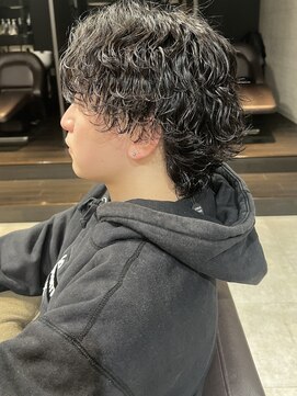 リコ ヘアアンドリラクゼーション 名駅店(LICO HAIR＆RELAXATION) メンズウルフ波巻きパーマ　名古屋駅/名駅/メンズ