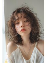 ラナ 新宿(lana)&nbsp;こなれミディアム/顔まわり/レイヤーカット【lana hair 新宿】