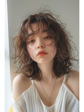 ラナ 新宿(lana) こなれミディアム/顔まわり/レイヤーカット【lana hair 新宿】