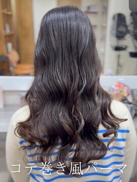 アミー 池袋(Ammy) 高めからのウェーブコテ巻き風パーマ