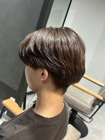 スウェル 柏店(Swell)&nbsp;ブラウンカラー×毛流れセンターパート [柏/メンズパーマ]