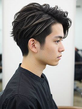 オーバルヘアー ルポ(OVAL hair repos) メンズショート/ナチュラル/センターパート/ニュアンスパーマ