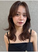 韓国レイヤーカット/顔周りカット/艶髪カラー