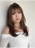 ベージュカラー ブリーチなしベージュ ハッシュカット