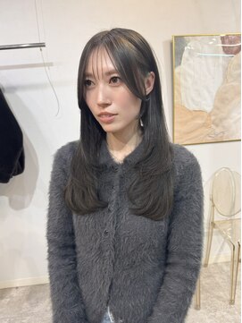 ムード(mood) オリーブグレージュ/ダブルカラー/イルミナカラー/レイヤー