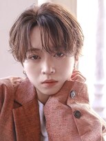 オーシャントーキョー サニー 原宿(OCEAN TOKYO Sunny)&nbsp;韓国マッシュフェザーパーマニュアンスパーマセンターパート黒髪